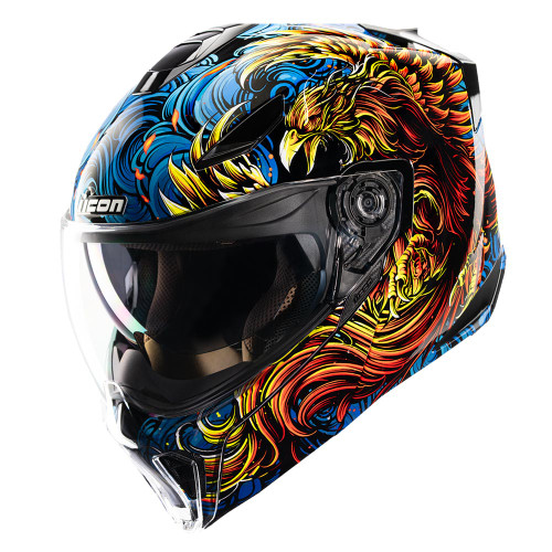 Icon Threshold Modular DOT Helmet - Burn Birdie Burn