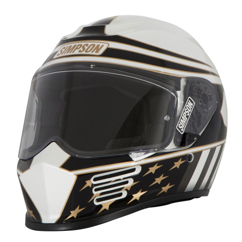 Simpson Speed Bandit Helmet - Americana Gold / White