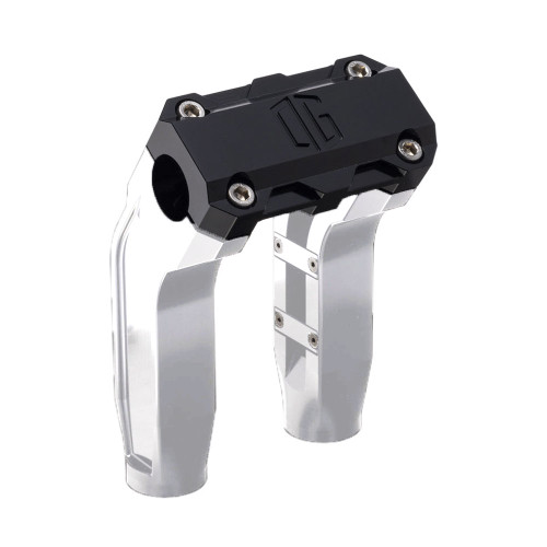 Original Garage OG 6.5" Pull Back Risers for Harley - Aluminum/Black - Open Box