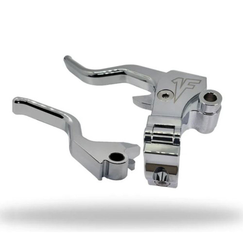 1FNGR Easy Pull Clutch and Brake Lever Kit for 1996-2017 Harley* - Chrome