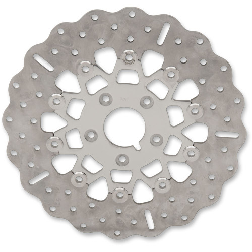 EBC 10-Button Floating Contour Stainless Front Rotor for 1984-1999 Harley