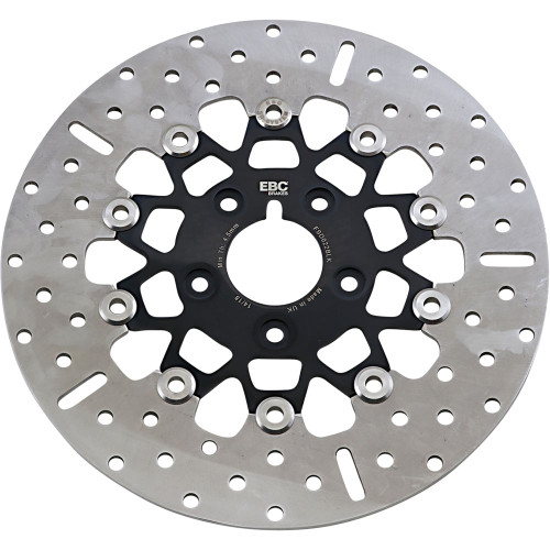EBC 10-Button Floating Stainless Front Rotor for 1984-1999 Harley - Black
