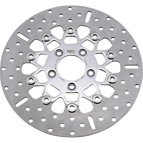 EBC 10-Button Floating Stainless 11.5" Front Rotor for 2000-2014 Harley