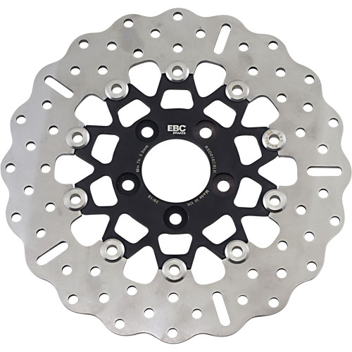 EBC 10-Button Floating Contour Stainless 11.5" Rear Rotor for 2000-2026 Harley - Black