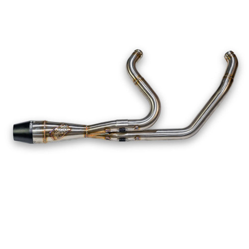 Sawicki Shorty Billet Cap Intimidator Exhaust for 2017-2026 Harley Touring - Stainless