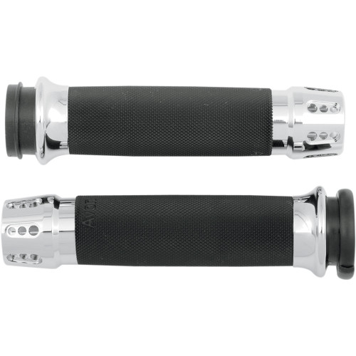 Avon Custom Contour Gatlin Grips for Harley Electronic Throttle - Chrome