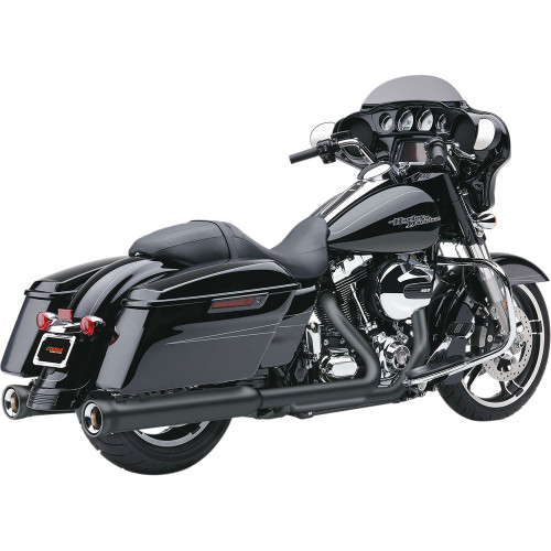 Cobra Neighbor Hater Exhaust Mufflers for 2017-2022 Harley Touring - Raven Black