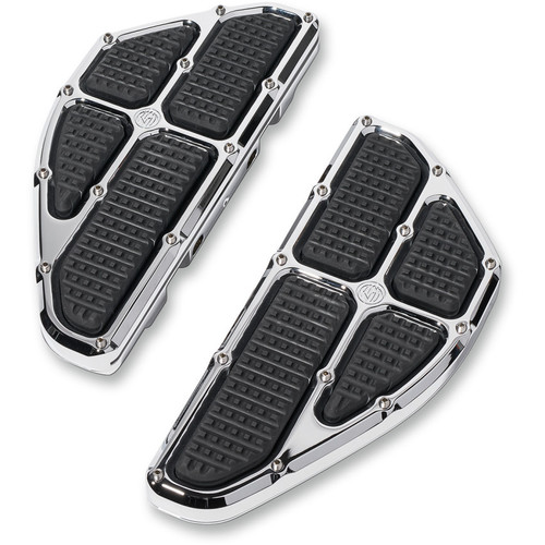 Roland Sands Traction Passenger Floorboards for 1986-2019 Harley - Chrome