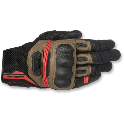 Alpinestars Highlands Gloves - Black/Tobacco Brown/Red