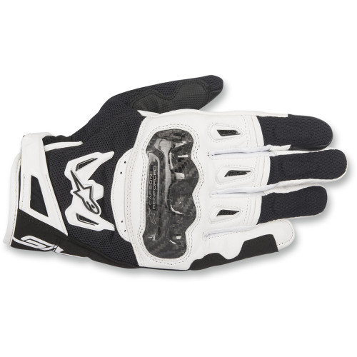 Alpinestars SMX-2 Air Carbon V2 Motorcycle Gloves - Black/White
