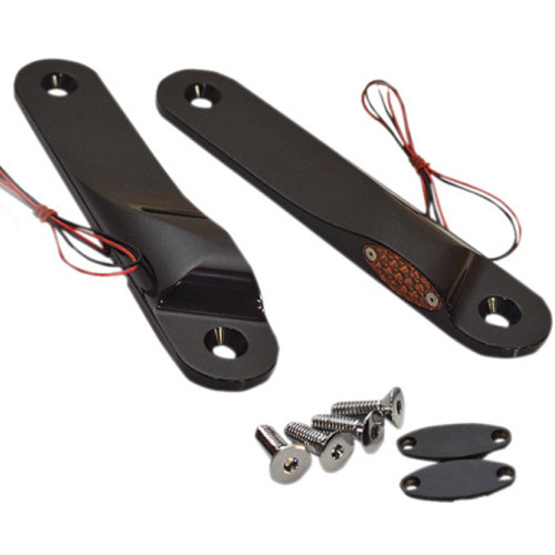 TCMT Black Front Turn Signal Support Brackets For Harley Touring Road Glide FLTR 2015-2022