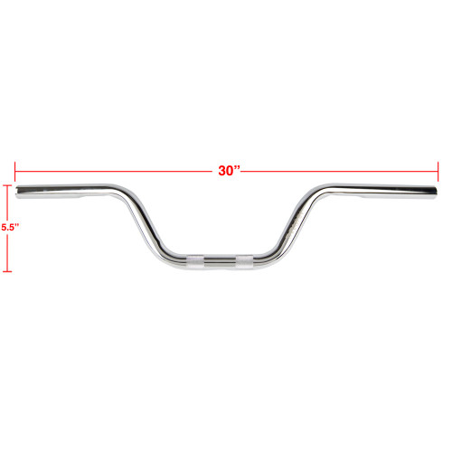 Thrashin Supply High Bend Bars 1" Handlebars - Chrome - TSC-2701-3