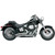 Cobra Speedster Short Swept Exhaust for 2007-2011 Harley Softail FXST/ FLST - Chrome