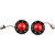 Custom Dynamics Probeam Bullet Ringz Rear Turn Signal Inserts for Harley 1156 Single Contact Bases - Gloss Black