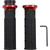 ODI Hart Luck Full Waffle Lock-On Grips for Harley Electronic Throttle - Red