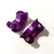 Original Garage OG Purple Billet Clutch/Brake Control Perch Clamps for Harley - Open Box