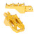 Thrashin Supply Aggressor Foot Pegs for Harley - Gold