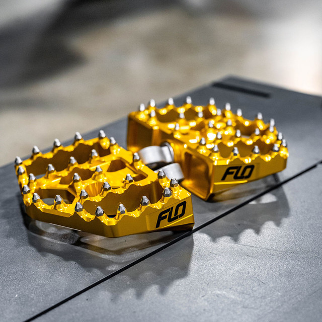 Flo Motorsports V4 Mini Floor Boards Foot Pegs for Harley Gold FPEG