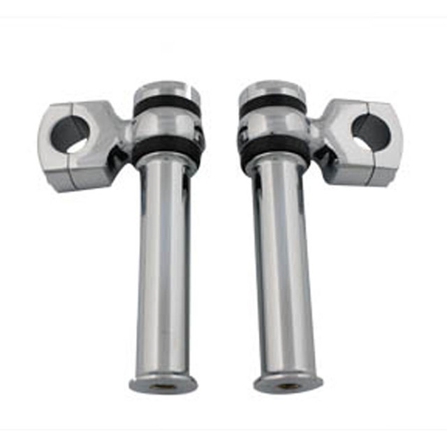 VTwin Chrome 41/4" Offset Dog Bone Risers for 1" Handlebars Get
