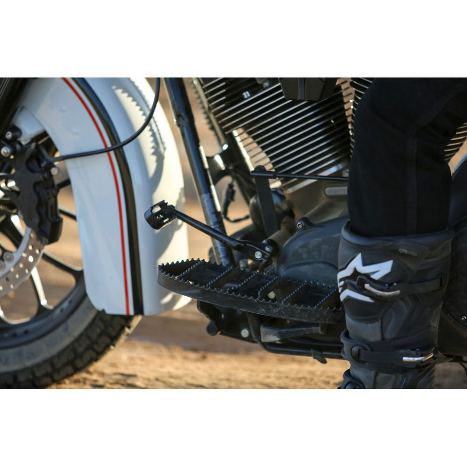Burly MX Style Driver Floorboards for Harley Black B131050B Get