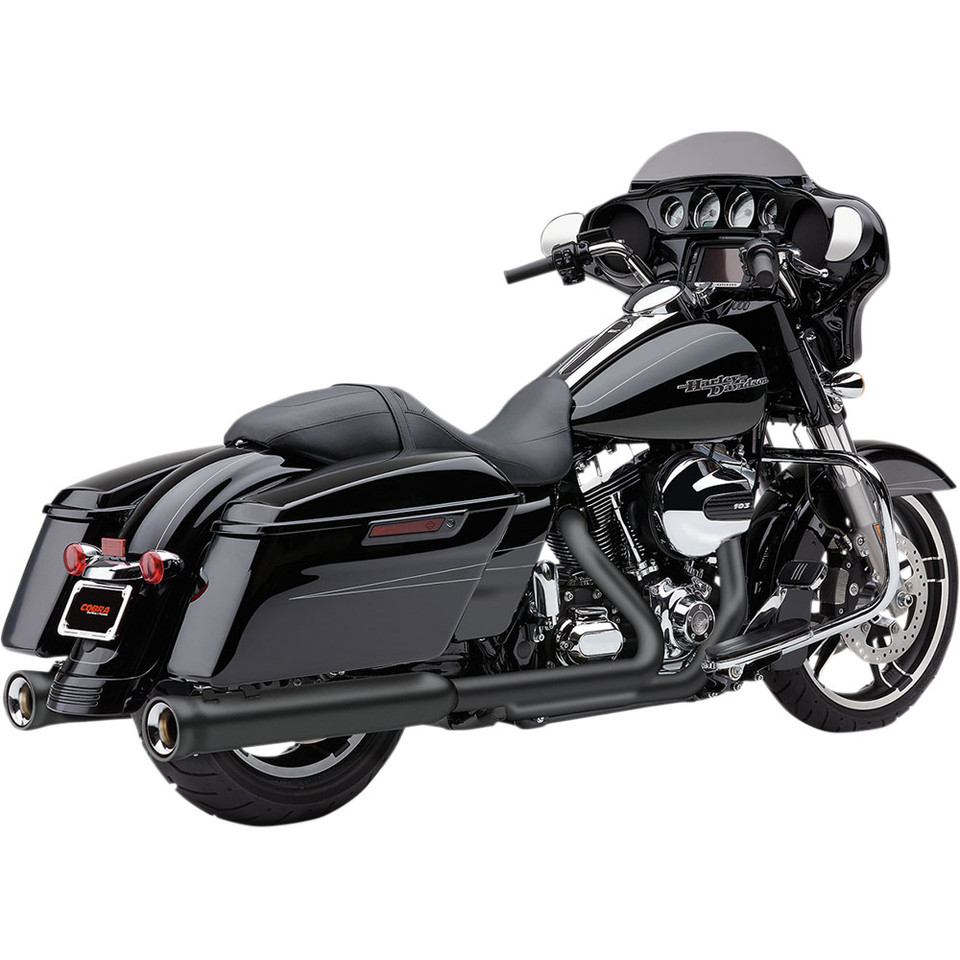 Cobra Neighbor Hater Exhaust Raven Black Mufflers for 19952016 Harley Touring 6107RB Get
