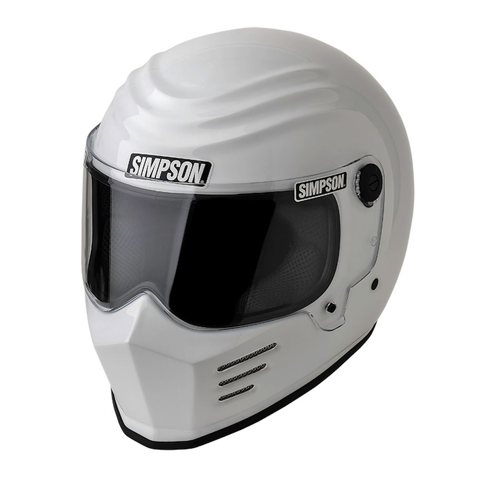 Simpson M30 Bandit Helmet - White - Get Lowered Cycles