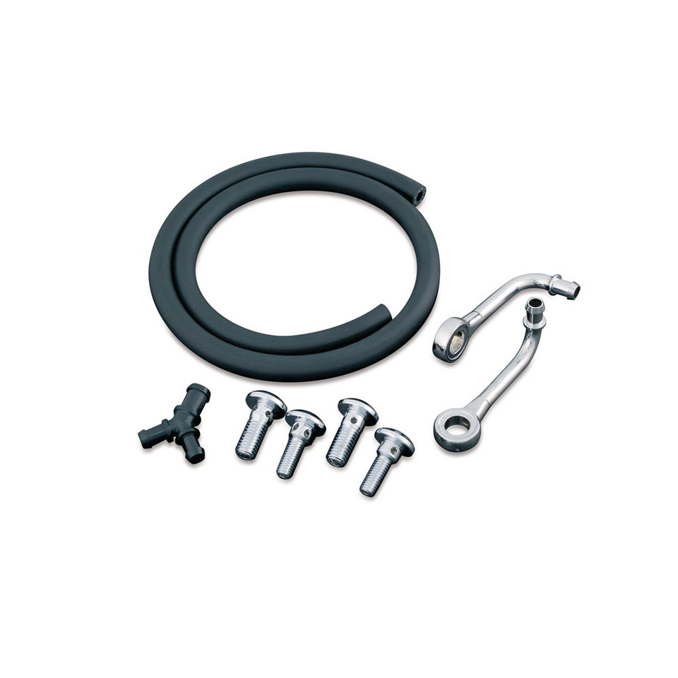 Drag Specialties Braided Hose Crankcase Breather Kit for 19932017