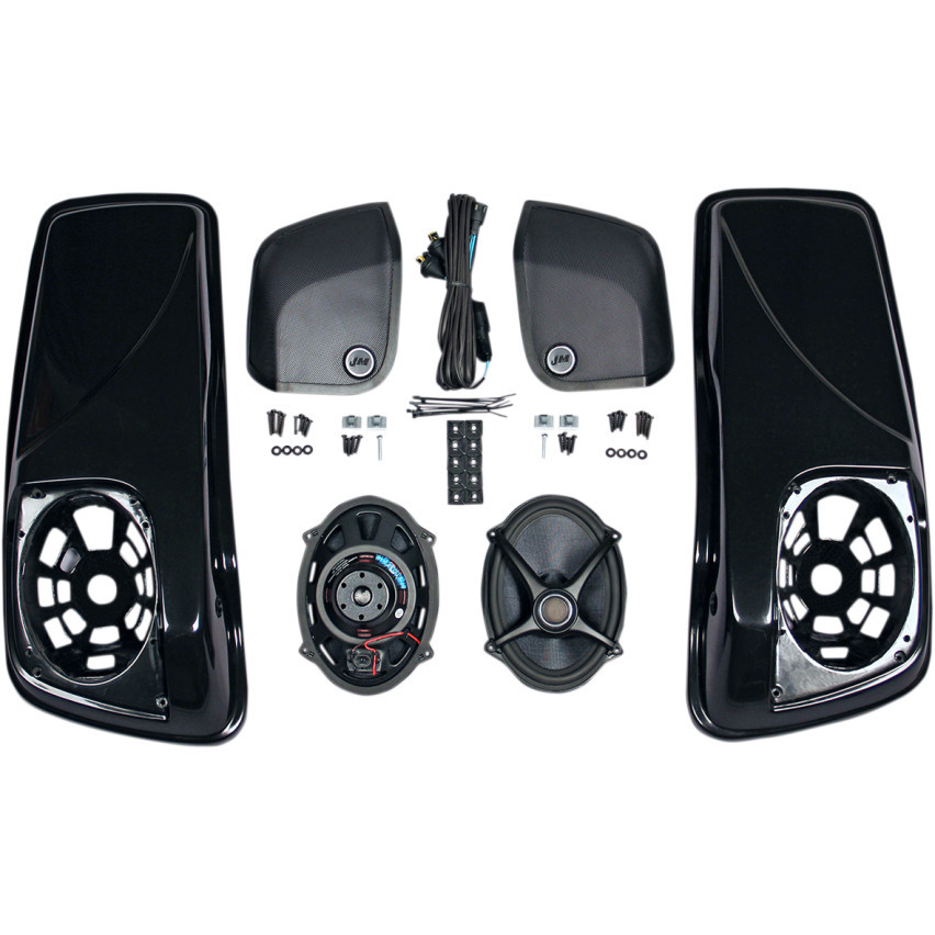 J & M Saddlebag Lid Kit with Rokker XXR Speakers for 20142018 Harley