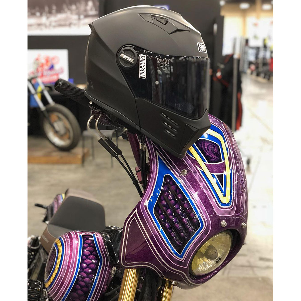 Simpson Mod Bandit Helmet Matte Black Get Lowered Cycles