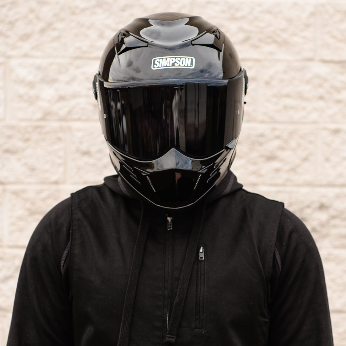 Simpson Helmets - Gloss Black Mod Bandit Helmet - Get Lowered Cycles