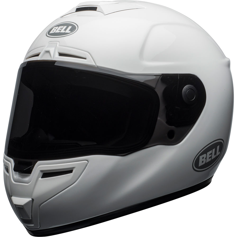 Bell SRT Gloss White Helmet - Get Lowered Cycles