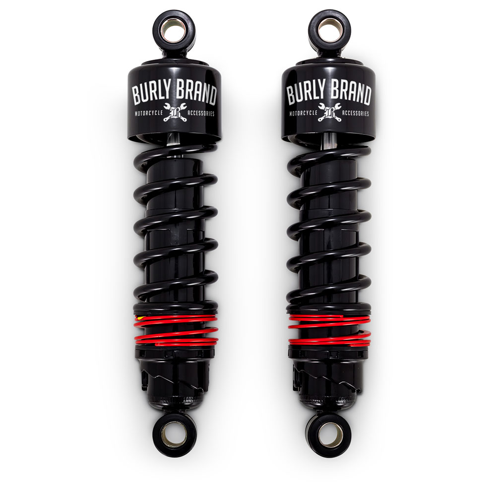Burly Slammer Plus Shocks for 1988-2003 Harley Sportster - Black