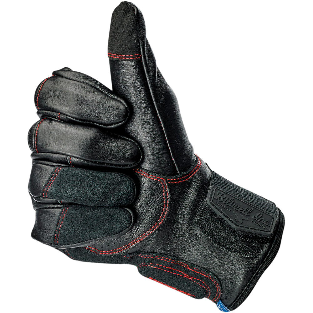 Biltwell BELDENグローブ ブラック/レッドライン L 【公式通販】