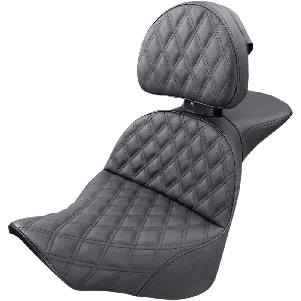 Saddlemen Explorer Lattice Stitch Touring Seat w/ Backrest for
