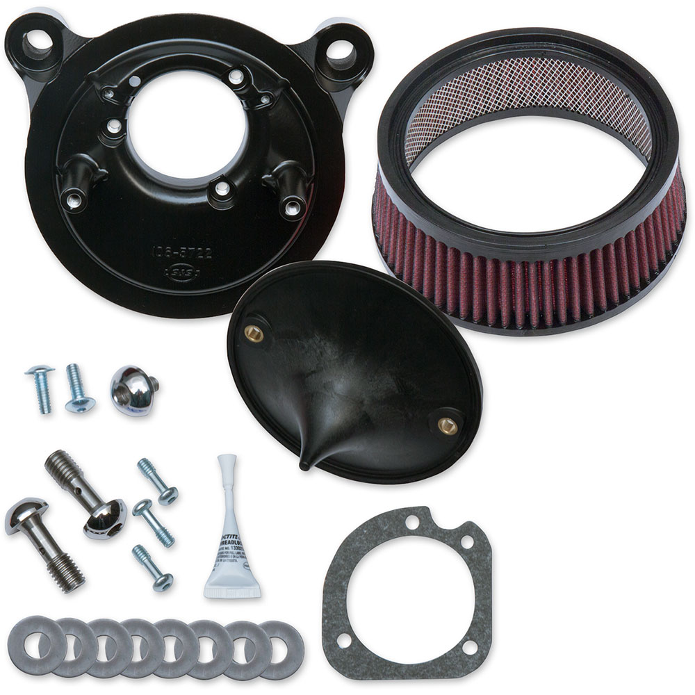 S&S Super Stock Stealth Air Cleaner Kit for 2001-2017 Harley Twin