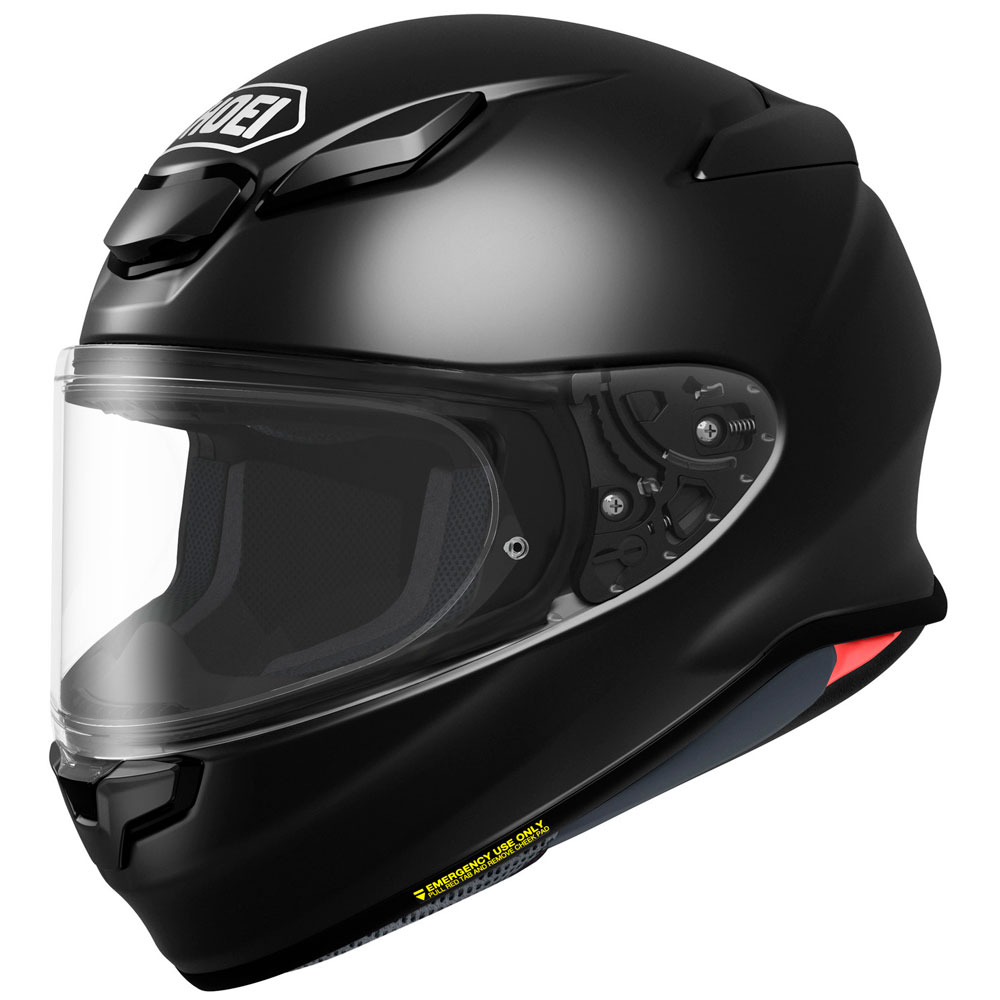 shoei ex-zero helmet gloss black Chin Mount for 15 features impressive improvements in aerodynamics Louis Shoei Zero Ex SHOEI