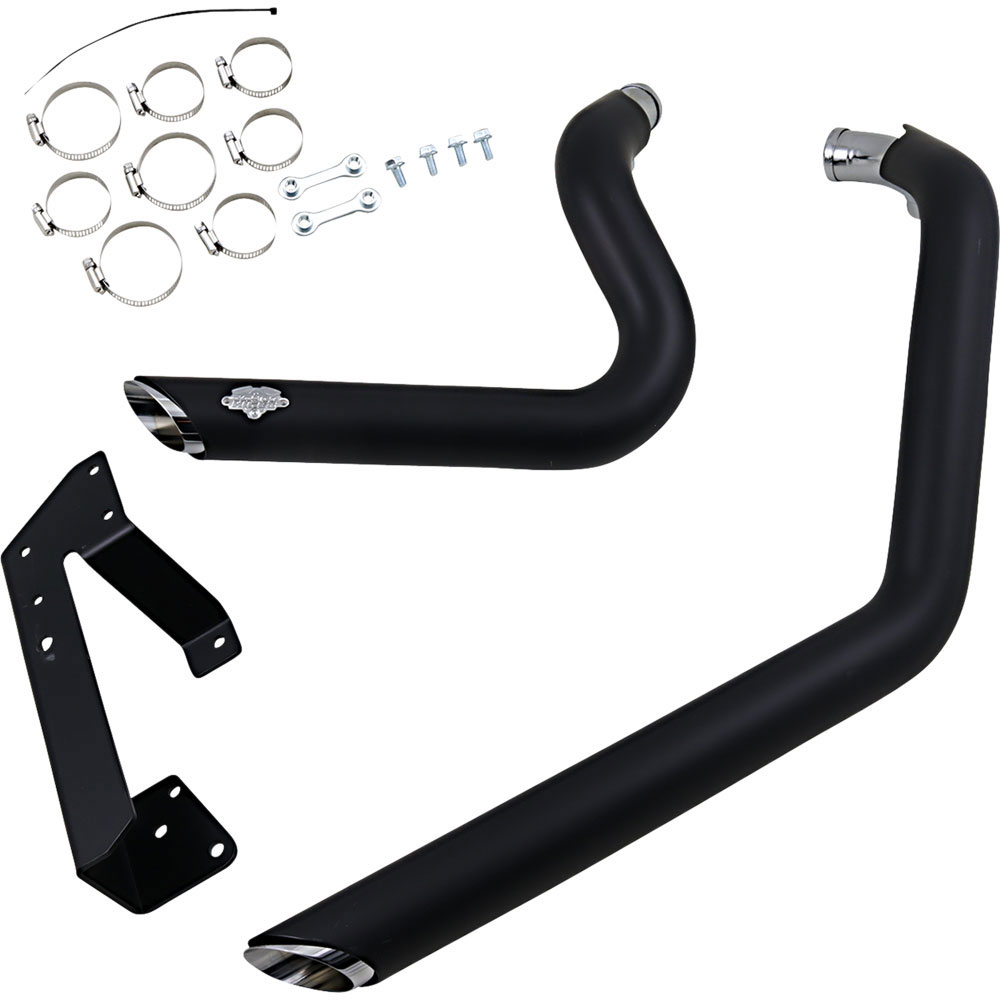 Vance & Hines Black Shortshots Staggered Exhaust for 2014