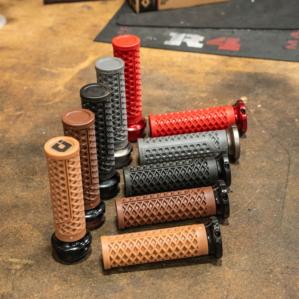 ODI x VANS Waffle Lock-On Grips for Harley Dual Cable Graphite