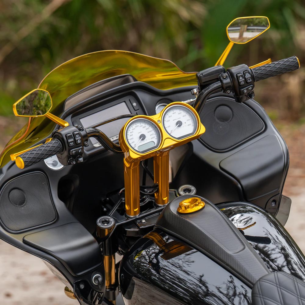 GALINDO:SUPER BIKE GRIPSイエロー/125mm/135mm Arlen Ness Diamond Grips for Harley - Gold - Get Lowered Cycles
