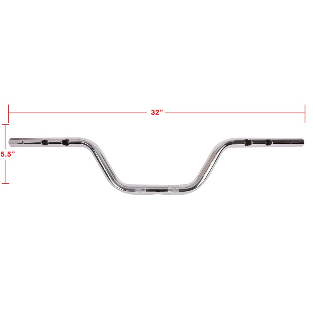 ハーレーハンドル Thrashin Supply High Bend Bars for 2024 Harley Touring - Chrome