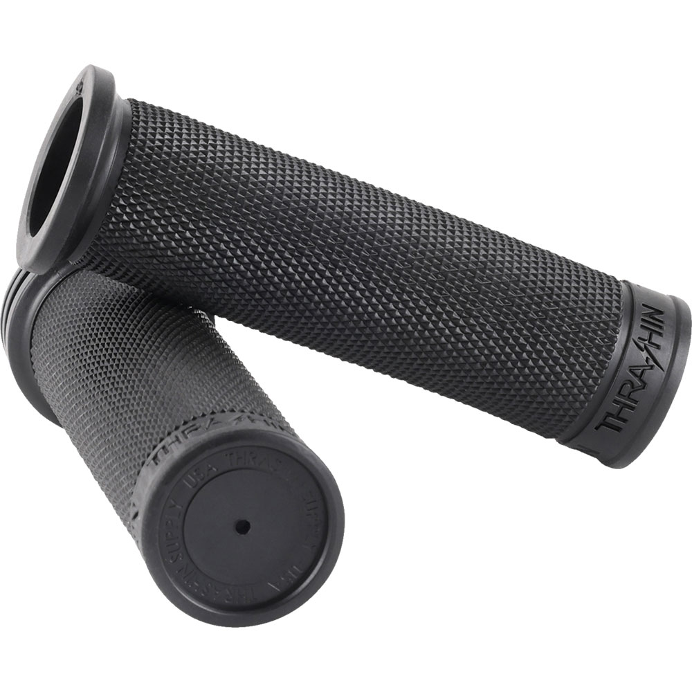 Thrashin Supply Moto Grips - Black - TSC-2711-1 - Get Lowered Cycles