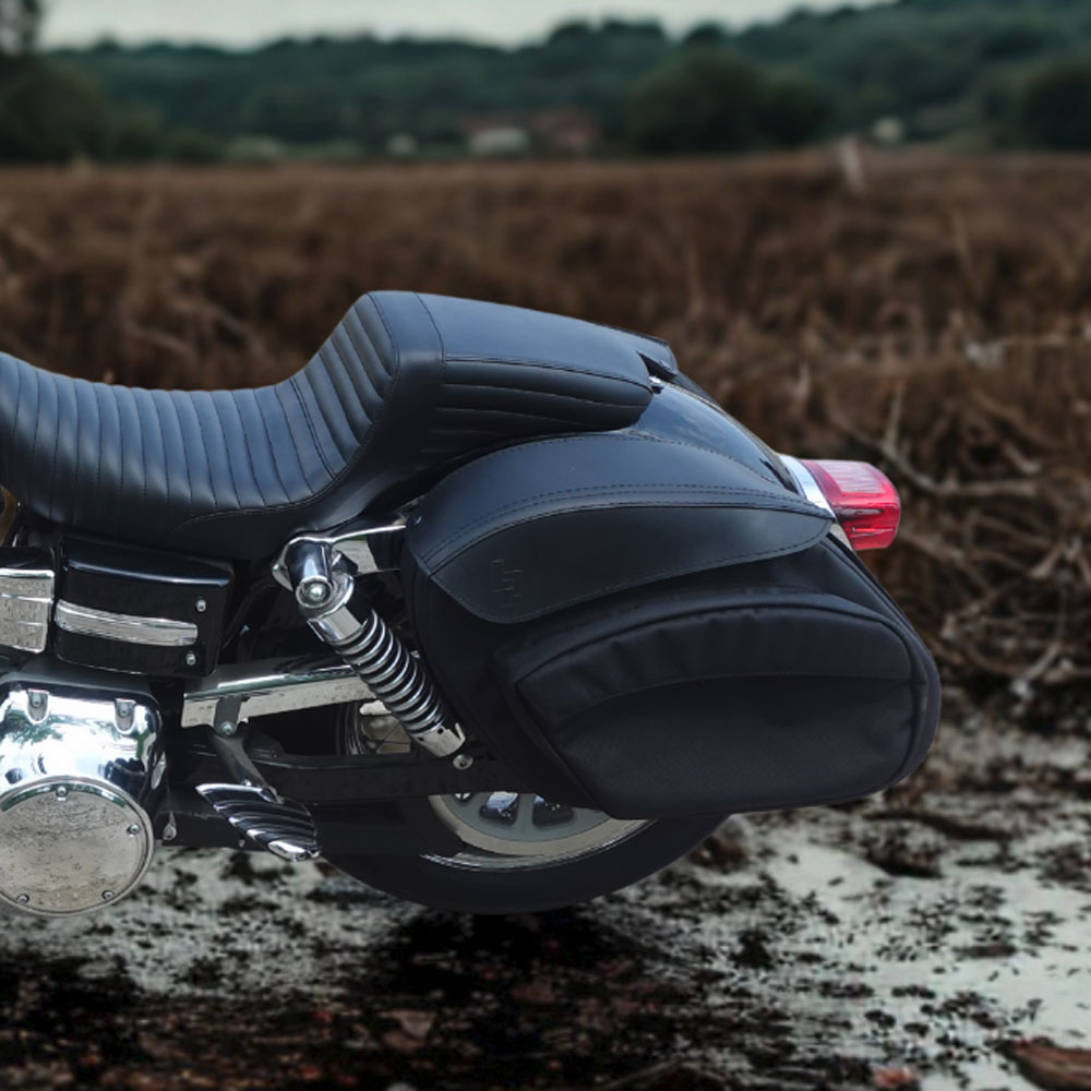 Leather Pros Retro Series V4 Saddlebags for 2018-2025 Harley Softail