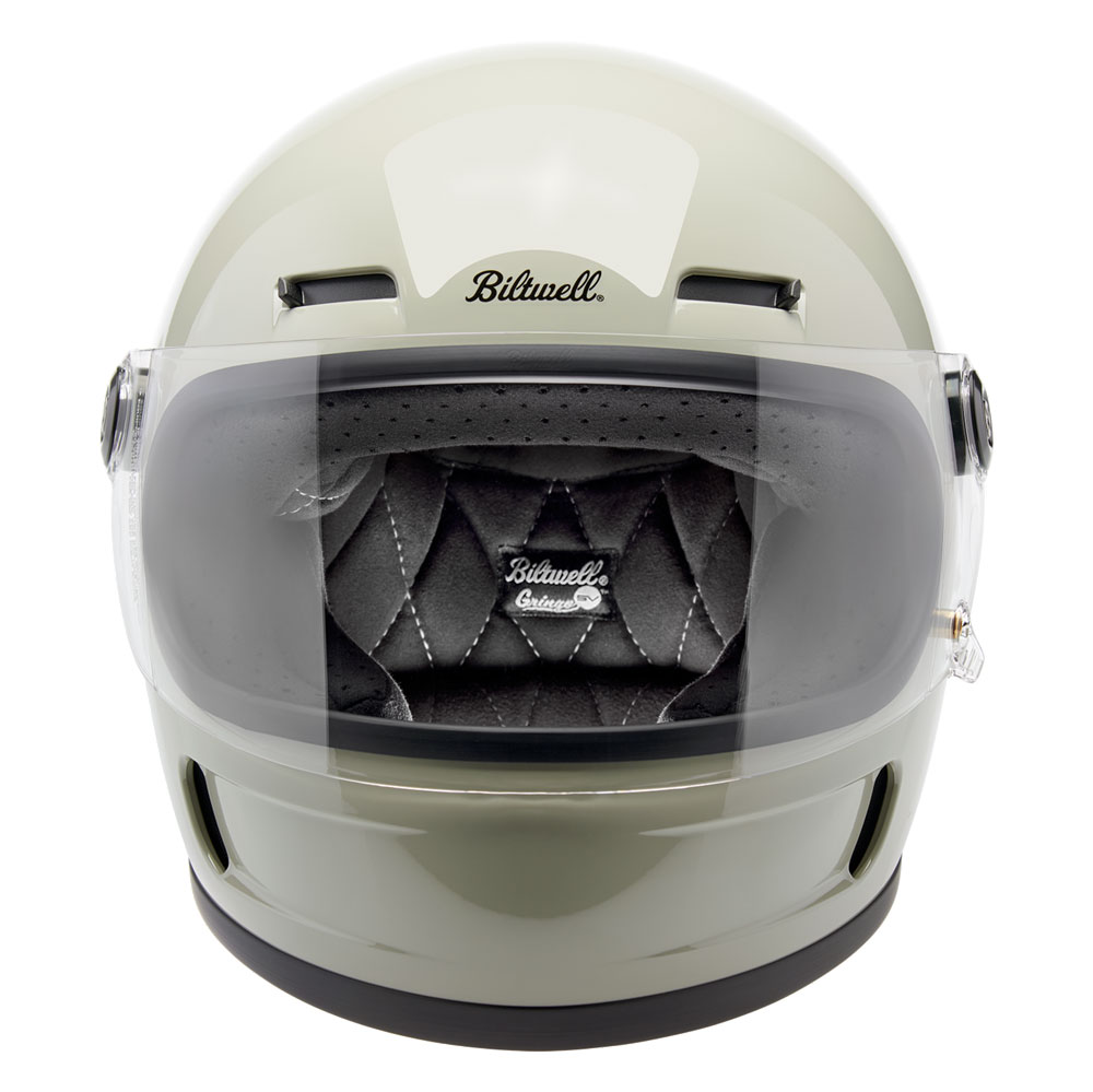Biltwell Gringo SV Gloss Chalk Gray Helmet - Get Lowered Cycles