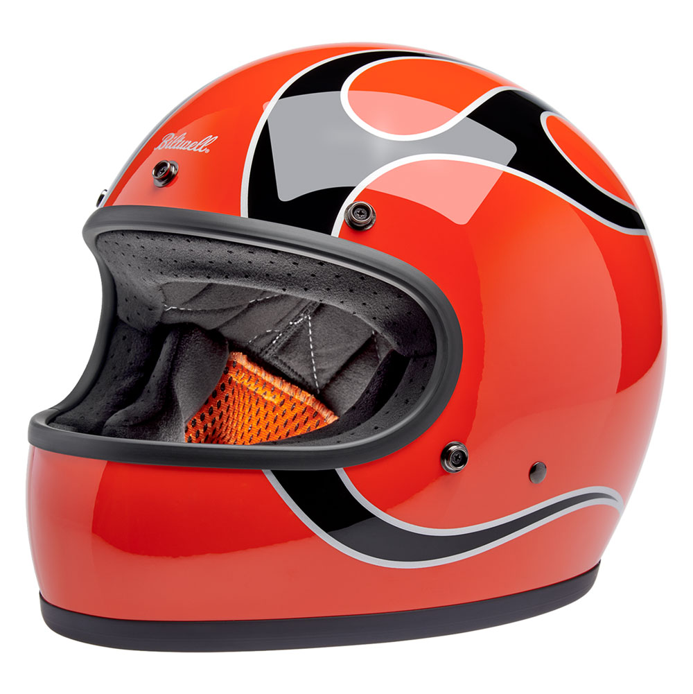 Biltwell Gringo Competition Orange Helmet - Get Lowered Cycles