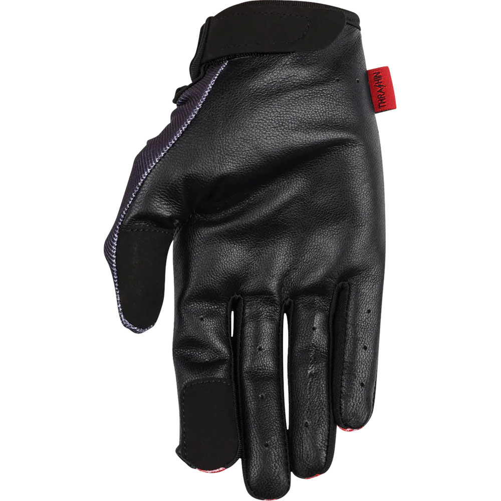 Thrashin Supply Stealth Gloves Leather Palm - Red Flames - Get