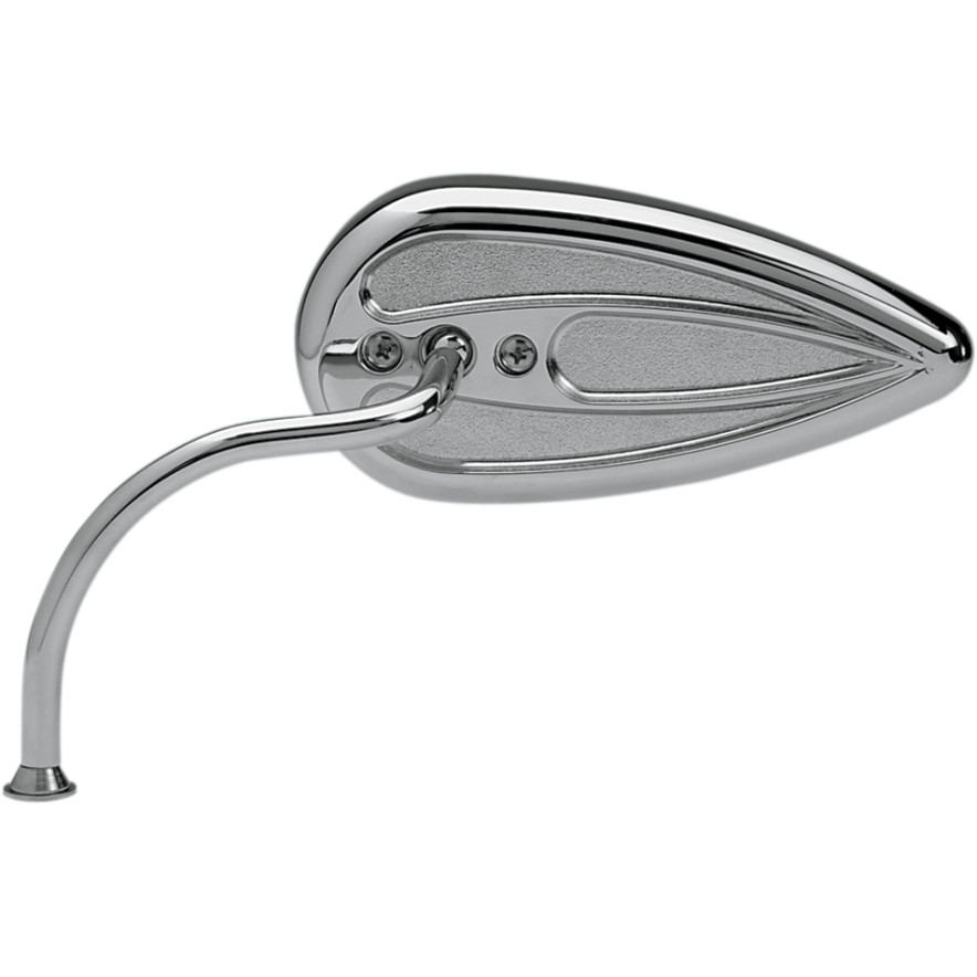 Arlen Ness Chrome Teardrop Mirrors with Steel Stems - Get Lowered