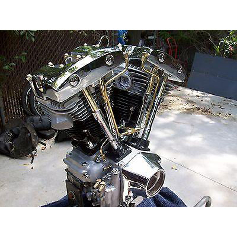 （US発）Harley Davidson 真鍮＆スチールリング Old-Stf Brass Rocker Box Oil Lines for Harley Shovelhead