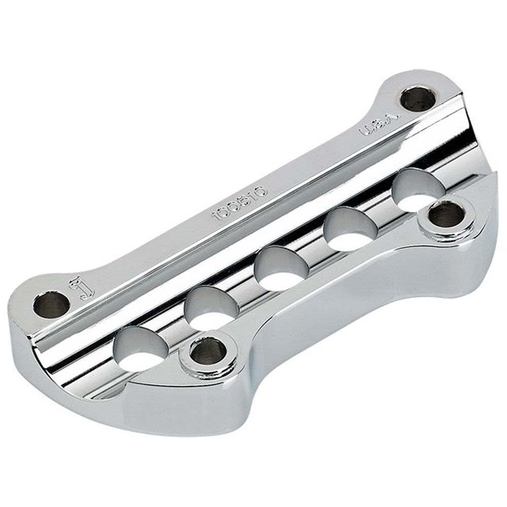 Joker MACHINE UPPER ハンドルバークランプ Joker Machine Handlebar Top Clamp for Harley - Chrome - 03-852C