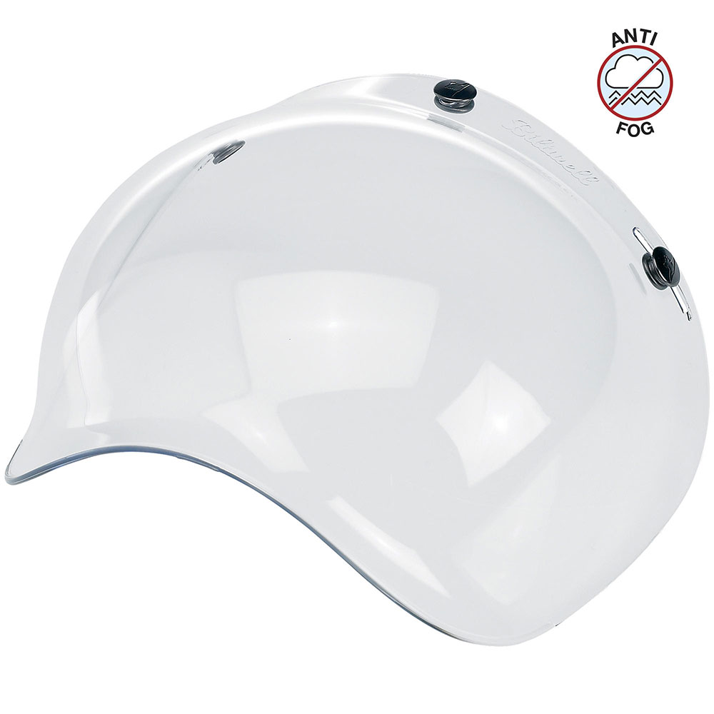 Biltwell 3-Snap Clear Anti-Fog Bubble Shield - BS-CLR-AF-SD - Get