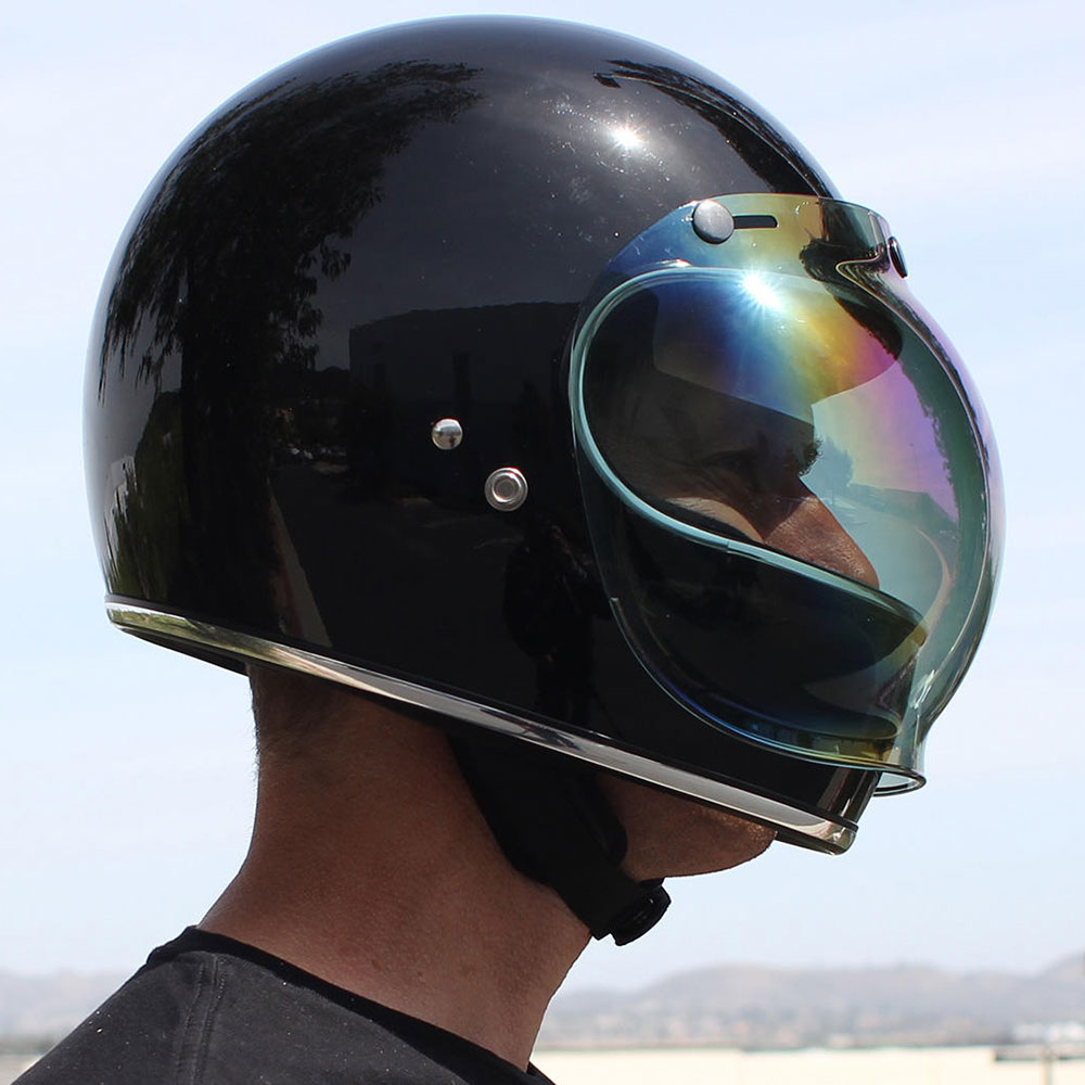 Biltwell 3-Snap Rainbow Mirror Anti-Fog Bubble Shield BS-RNB-AF